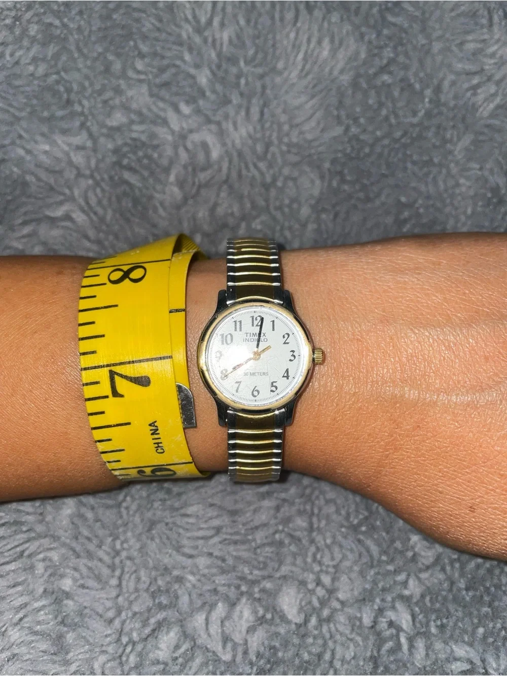 Timex Indiglo Two-Tone Silver and Gold Expansion Band, Water Resistant Watch
